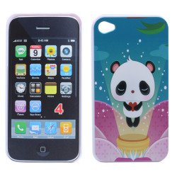 iPhone 4S 4 Cute Panda Design Hard Case (Cute Panda)